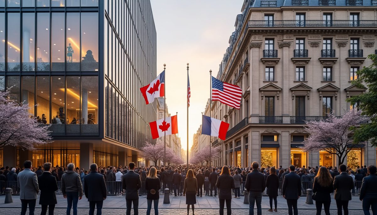 discover the dedication and care of the canadian and us embassies in paris as they stand vigil, fostering strong bilateral relations and supporting their communities abroad.