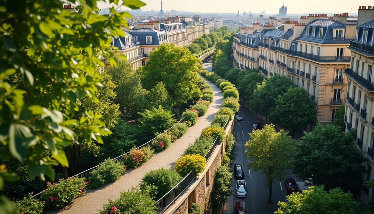 explore the breathtaking views of paris from above along the lush promenade plantée greenway, a unique elevated park filled with greenery and scenic beauty.