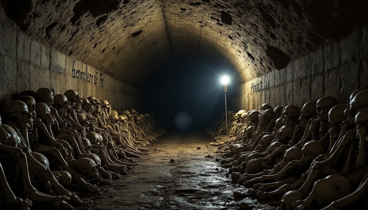 discover the eerie beauty of the paris catacombs in this in-depth exploration of the city's mysterious underground tunnels and history.