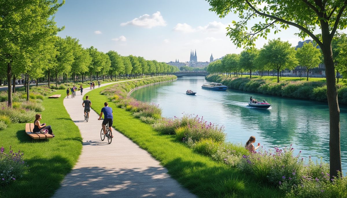 explore parc rives de seine, where riverbanks are transformed into a vibrant green oasis, blending nature and urban life for relaxation and recreation.