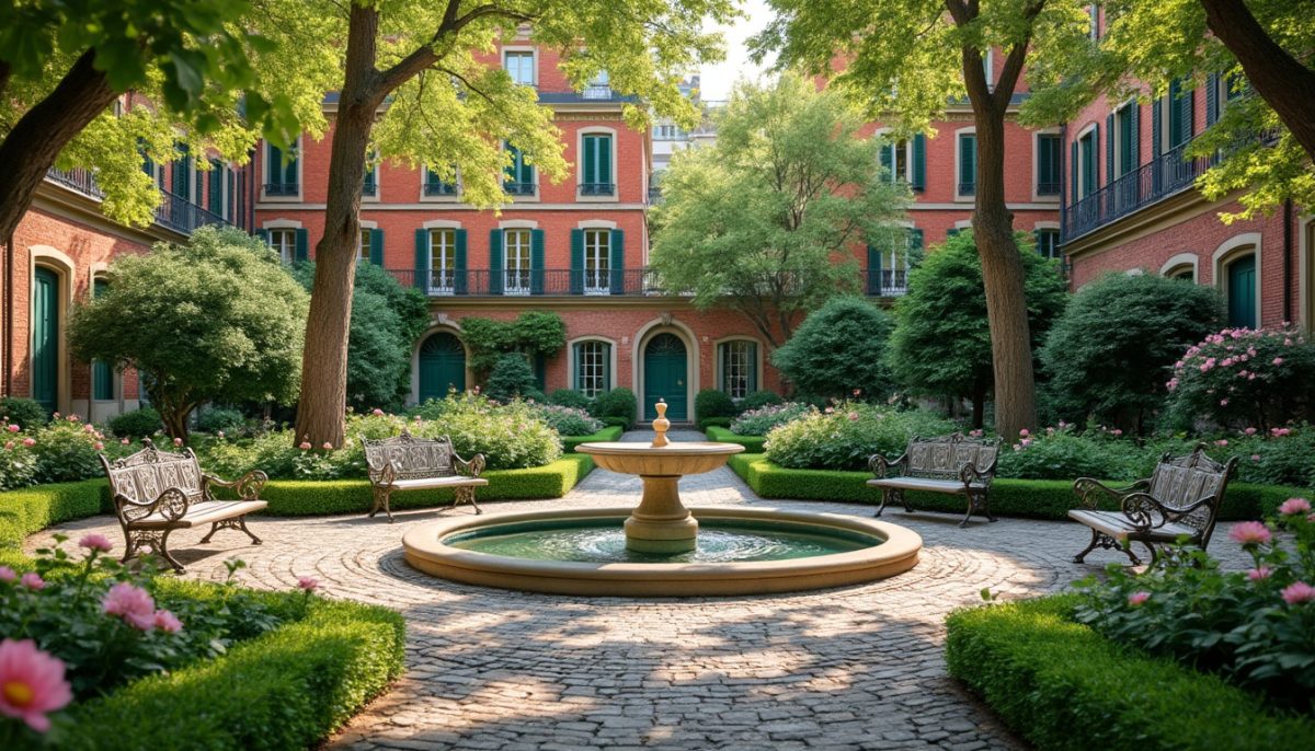 explore place des vosges, a tranquil garden oasis in the historic marais district, perfect for relaxing walks and soaking in parisian charm.