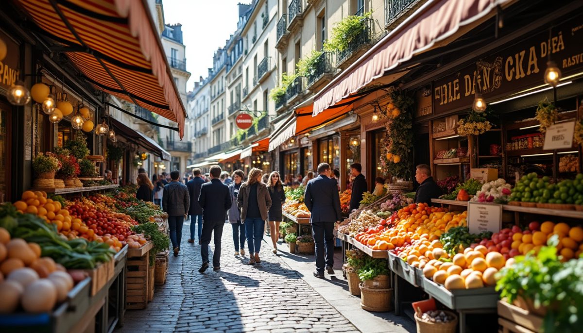 discover rue montorgueil in paris, a vibrant market street brimming with fresh produce, charming cafes, and lively local culture – the true heartbeat of the city.