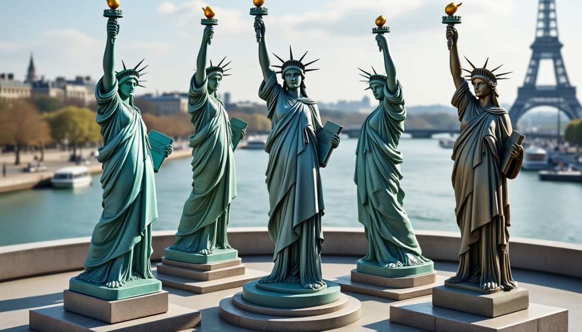 discover the diverse representations of lady liberty in paris by exploring five iconic statues that capture the spirit of freedom in the city of light.